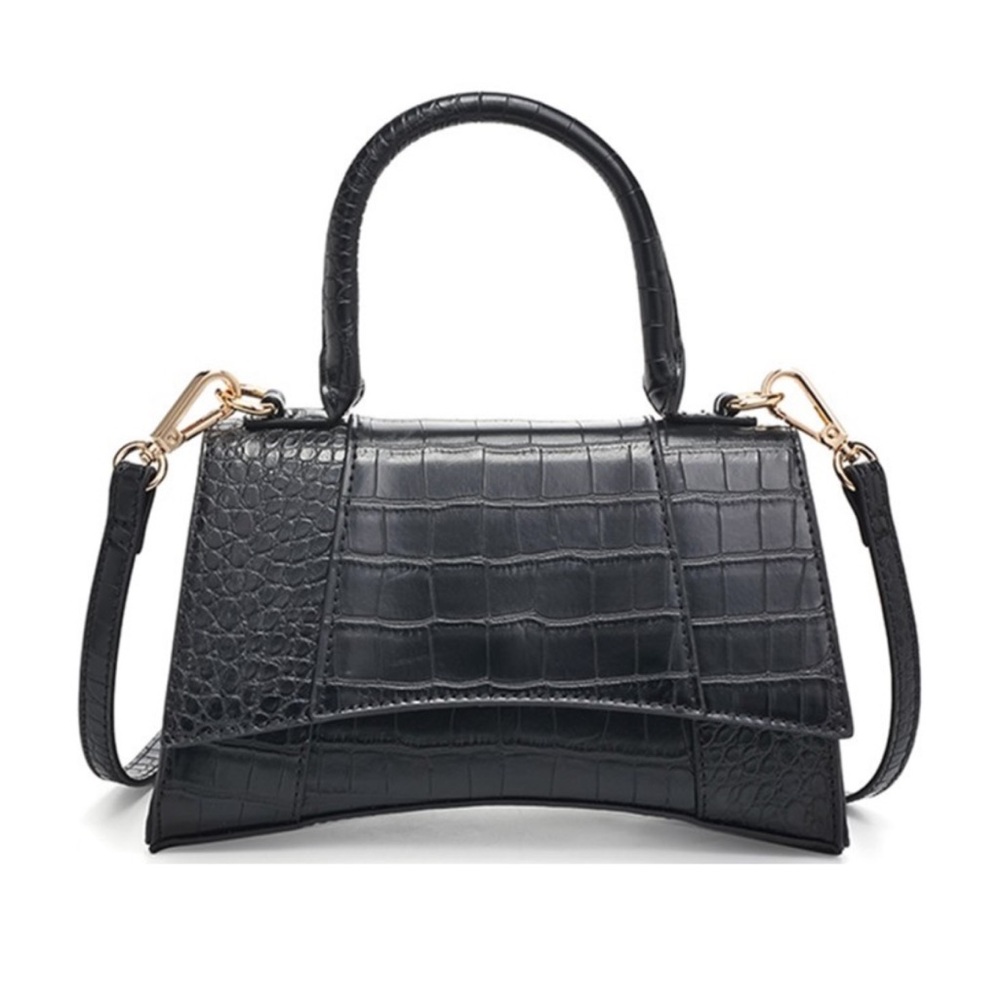 Urban Expressions Croc Style Black Crossbody OS